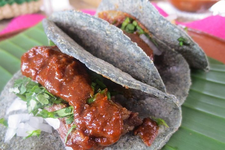 tacos en el mercado